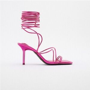 Zara Elegant Pink Strappy Heels US 8.5/EU 39